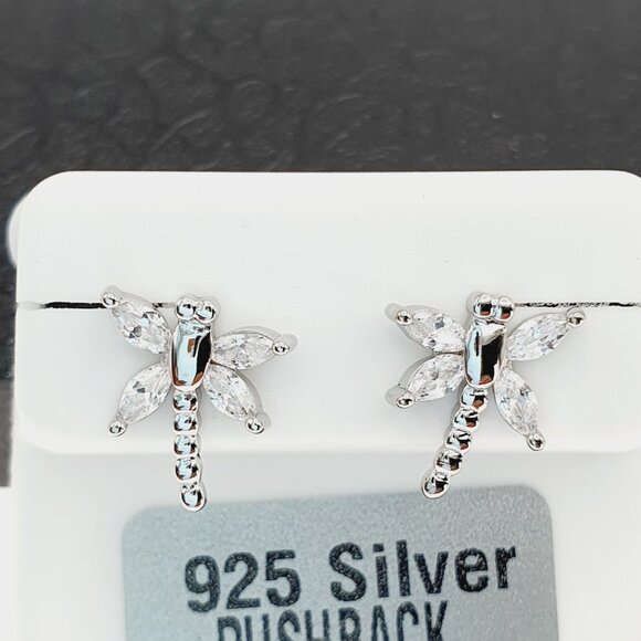 "925 sterling silver luxury CZ earrings for women/girls, Best for RJUS2218 - Picture 11 of 11